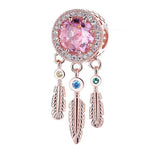 Radiant Hearts Dream Catcher Pendant Beads 925 Sterling Silver Charm