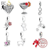 925 Sterling Silver Coffee Machine Maker Charm Bracelet Pendant
