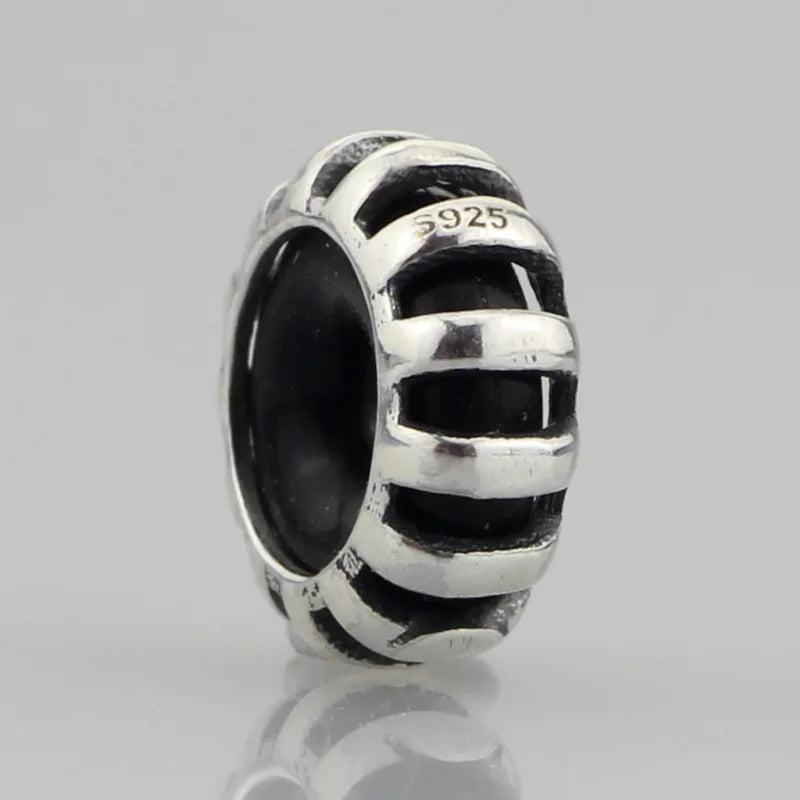 925 Silver Stripes Spacer Stopper Beads for European Bracelet