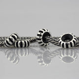 925 Silver Stripes Spacer Stopper Beads for European Bracelet