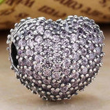925 Silver Heart Clip Lock Stopper Beads for Bracelet