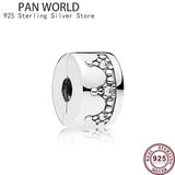 925 Silver Crown Charm Clip for Women's Bracelet Jewelry