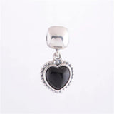 925 Silver Daisy Rose Infinity Heart Clip Charm for Bracelet