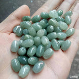 10PC Natural Jade Emerald Passepartout Beads DIY Bangle Charm Jewell