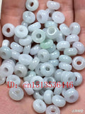 10PC Emerald Jadeite Abacus Beads DIY Bangle Charm Hand-Carved Luck