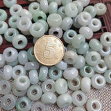 10PC Emerald Jadeite Abacus Beads DIY Bangle Charm Hand-Carved Luck