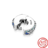 925 Silver Star Shell Clip for 3mm Bracelet DIY Girl Jewelry