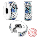 925 Silver Star Shell Clip for 3mm Bracelet DIY Girl Jewelry