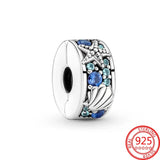 925 Silver Star Shell Clip for 3mm Bracelet DIY Girl Jewelry