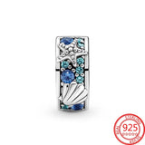 925 Silver Star Shell Clip for 3mm Bracelet DIY Girl Jewelry