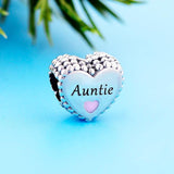 925 Silver Goddaughter Auntie Niece Charm Bracelet Bead