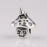 S925 Silver Frog & Mushroom Bead Charm for Bracelet