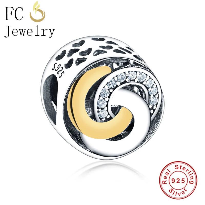 925 Silver Camera Lens Circles Beads for Charm Bracelet DIY