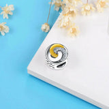 925 Silver Camera Lens Circles Beads for Charm Bracelet DIY
