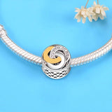 925 Silver Camera Lens Circles Beads for Charm Bracelet DIY