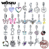 925 Silver Butterfly Ladybug Charm Pendant for Bracelets DIY Jewelry Gift