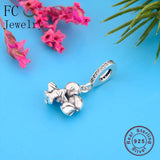 925 Silver Boy Girl Love Kiss Bead for Charm Bracelet