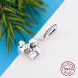 925 Silver Boy Girl Love Kiss Bead for Charm Bracelet
