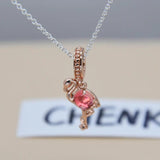 925 Silver Charm Bracelet Pendant with Logo
