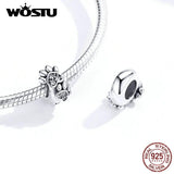 925 Silver Cat Footprint Charm for Bracelet Pendant DIY Jewelry