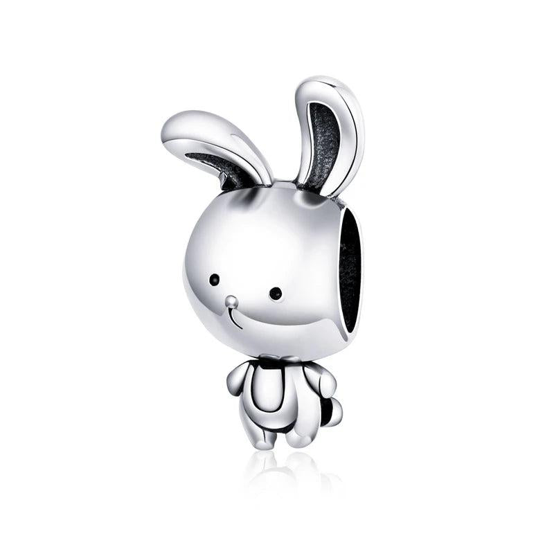 925 Sterling Silver Rabbit Toy Beads for Women Bracelets