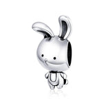 925 Sterling Silver Rabbit Toy Beads for Women Bracelets