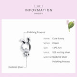 925 Sterling Silver Rabbit Toy Beads for Women Bracelets