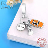 925 Sterling Silver York Enamel Beads Pendant for Bracelets