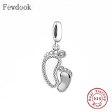 925 Silver Mother Daughter Infinity CZ Love Bead Women Berloque