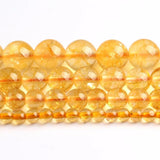 Citrine Beads Round Loose Stone Beads for DIY Jewelry Making