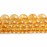 Citrine Beads Round Loose Stone Beads for DIY Jewelry Making