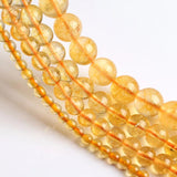 Citrine Beads Round Loose Stone Beads for DIY Jewelry Making
