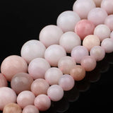 7.5 inch Pink Opal Round Stone Beads For Jewelry Making DIY Bracelet Necklace