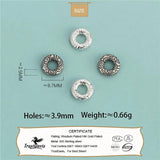 925 Sterling Silver Auspicious Clouds Separator Beads Jewelry