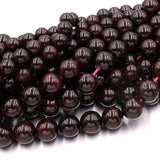 Red Garnet Round Beads for DIY Jewelry Making