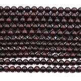 Red Garnet Round Beads for DIY Jewelry Making