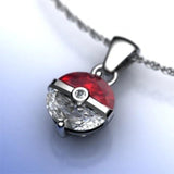925 Silver Elf Series Red Zircon Pendant Necklace