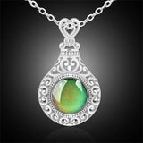 Temperature Sensing Pendant Hollow Flower Necklace