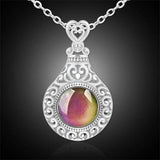 Temperature Sensing Pendant Hollow Flower Necklace