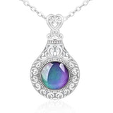 Temperature Sensing Pendant Hollow Flower Necklace