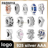 S925 Sterling Silver Beads Logo Bracelet Ornament