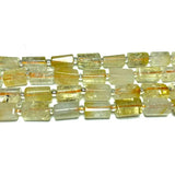 Natural Stone Yellow Citrine Cylinder Spacer Beads