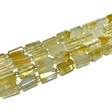 Natural Stone Yellow Citrine Cylinder Spacer Beads