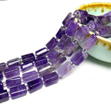 Natural Stone Purple Amethyst Cylinder Gemstone Beads for DIY Jewelry Making