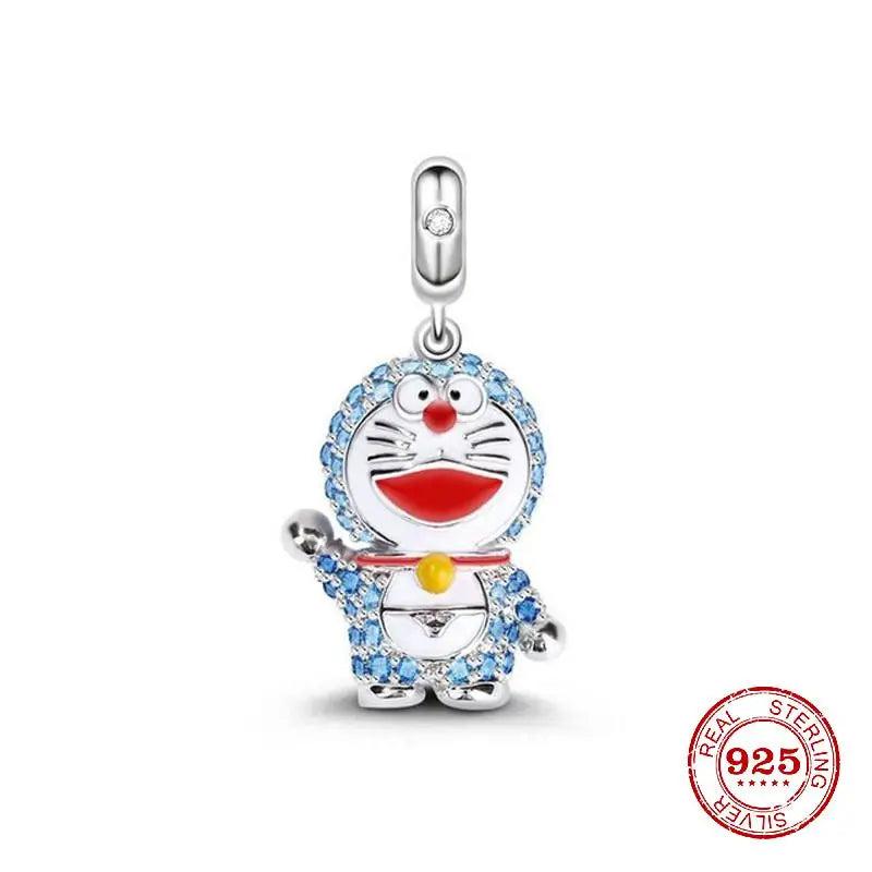 Women's Silver 925 Bead Bracelet with Pendant Charm Dangle