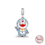 Women's Silver 925 Bead Bracelet with Pendant Charm Dangle