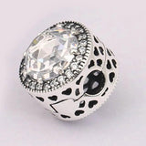 Women Bracelets Bead Silver DIY Jewelry Radiant Hearts Clip Stoppers Charms