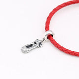 Silver Ballet Shoes Charm for Women Bracelet Bangle