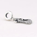 Silver Ballet Shoes Charm for Women Bracelet Bangle