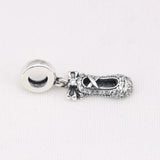 Silver Ballet Shoes Charm for Women Bracelet Bangle